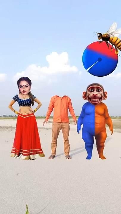 fatty dog & cute bhabi correct head matching with tu radha meri main shyam tera songs#shorts