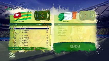Togo Versus Ireland (2014 FIFA World Cup Brazil)