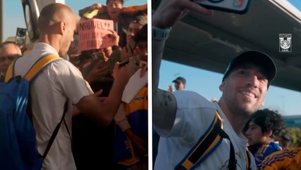 Tigres llega a Pachuca para su partido de Liga MX y es recibido por la afición