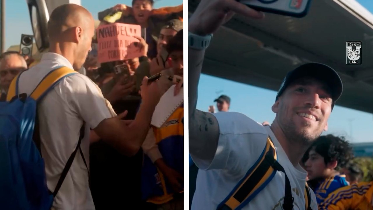 Tigres llega a Pachuca para su partido de Liga MX y es recibido por la afición