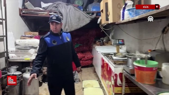 Kilis'te hijyen kurallarına uymayan döner imalathanesi kapatıldı