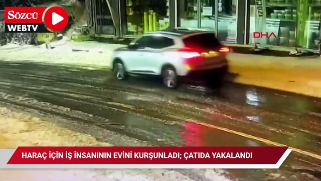 İş insanını ölümle tehdit etti, evini kurşunladı: Çatıda yakalandı