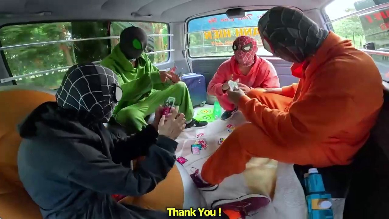 SPIDER-MAN Bros are Passengers , SERBIAN Lady On Limousine Car & DEADPOOL is Driver ( Ticket is 5$ )