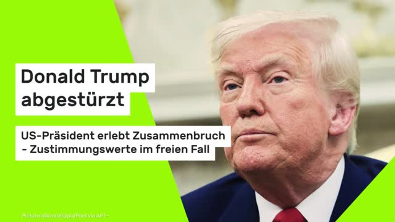 Donald Trump abgestürzt: US-Präsident erlebt Zusammenbruch - Zustimmungswerte im freien Fall