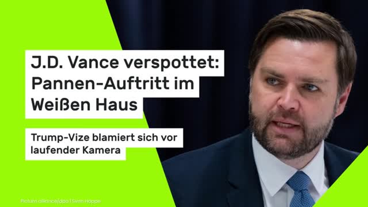 J.D. Vance verspottet: Pannen-Auftritt im Weißen Haus - Trump-Vize blamiert sich vor laufender Kamera