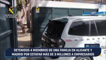 Detenidos 4 miembros de una familia en Alicante y Madrid por estafar más de 3 millones a empresarios