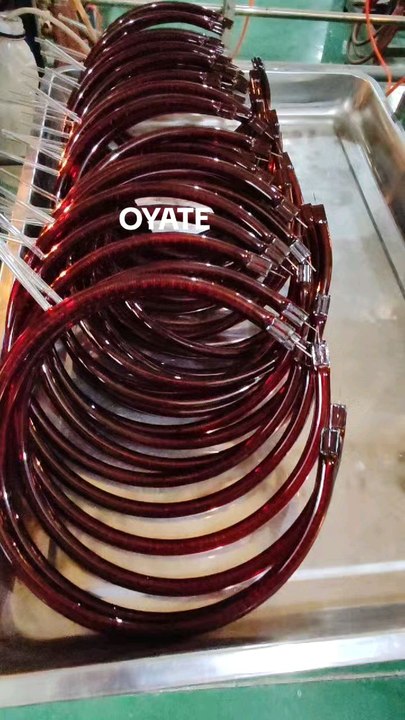 220mm 220v 1200w round shape ruby infrared heat lamps for ceiling heaters