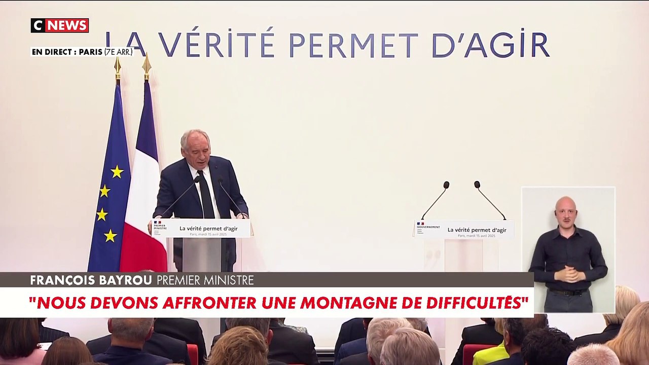 François Bayrou, en conférence de presse sur les finances publiques : «Nous manquons de ressources car nous ne produisons pas assez pour les créer»