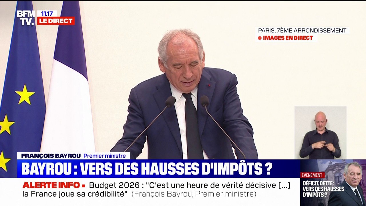 Effort budgétaire: "Seule une prise de conscience de nos concitoyens (...) peut soutenir une action déterminée", estime François Bayrou