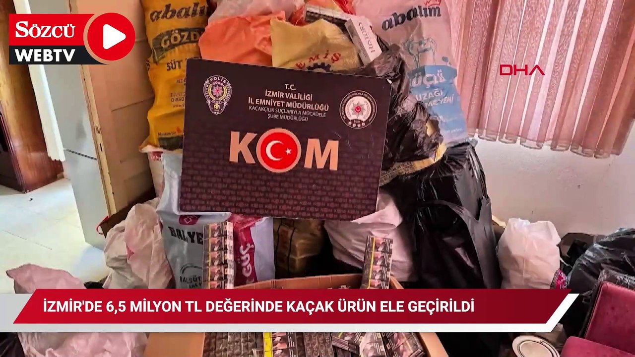 İzmir'de 6,5 milyon TL değerinde kaçak ürün ele geçirildi