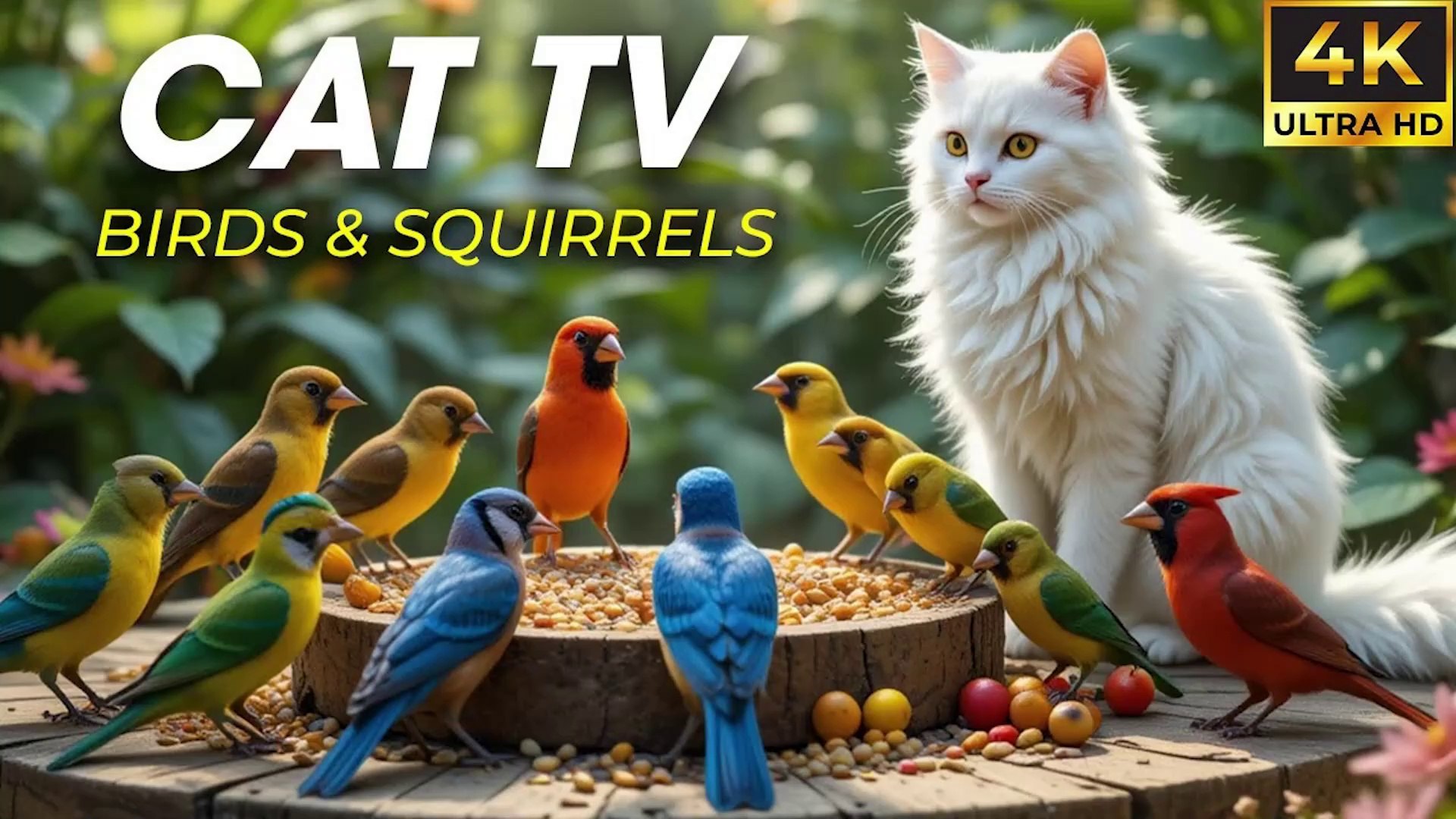 ⁣Video For Cats To Watch Bird Up Close – Real Sounds & Movements
