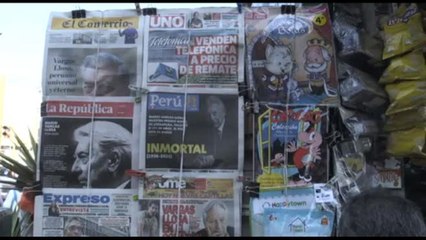 Il Perù in lutto rende omaggio allo scrittore Mario Vargas Llosa