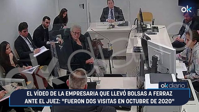 El vídeo de la empresaria de las bolsas de Ferraz ante Pedraz Fueron dos visitas en octubre de 2020”