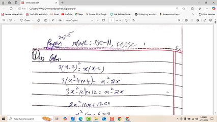 Math paper 2025 SSC 2-Paper 2025 Final Solution-FBISE-Q 2 i