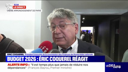 Conférence sur les finances publiques: "On a été figurants d'une opération de communication", réagit Éric Coquerel (LFI)
