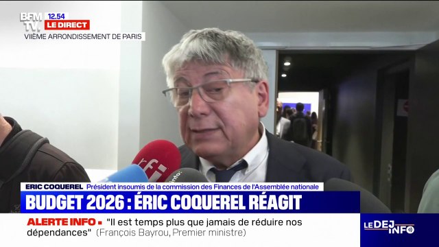 Conférence sur les finances publiques: On a été figurants d'une opération de communication , réagit Éric Coquerel (LFI)