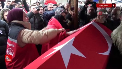 Erzurum şehidi Nurettin Tokyürek'i uğurladı