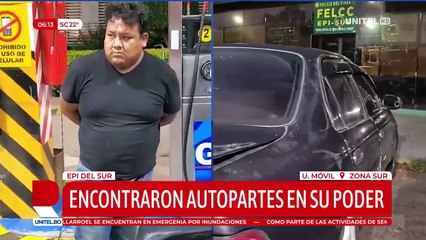 Delincuentes fueron capturados por atracar a un transeúnte, en su vehículo se halló una gran cantidad de autopartes