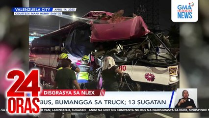 Bus, bumangga sa truck; 13 sugatan | 24 Oras