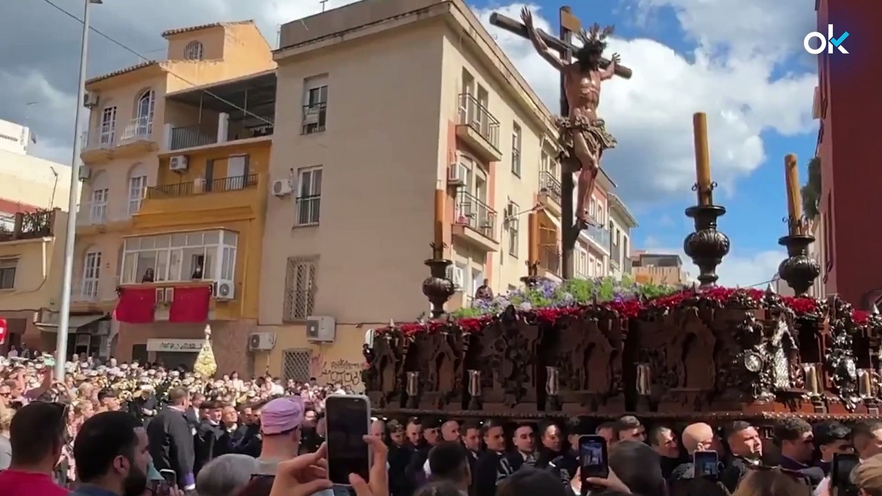 Vandalismo en la Semana Santa de Málaga: Arrojan agua al Cristo de la Crucifixión en plena procesión
