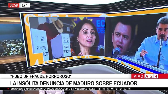 🤨LA INSÓLITA DENUNCIA DE MADURO POR ELECCIONES EN ECUADOR: HUBO UN FRAUDE HORROROSO