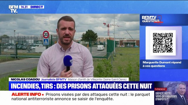 Attaques coordonnées contre des prisons: des véhicules incendiés sur le parking de la Maison d'arrêt de Villepinte