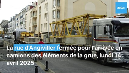 La grue installée pour construire le cinéma de Rambouillet