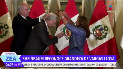 Claudia Sheinbaum lamenta la muerte de Mario Vargas Llosa