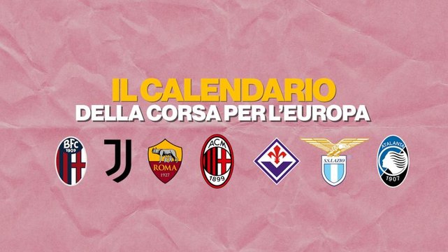Il calendario della corsa per l'Europa: tre big match per il Milan, Juve ok
