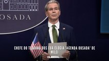 Chefe do Tesouro dos EUA elogia 'agenda ousada' de Milei