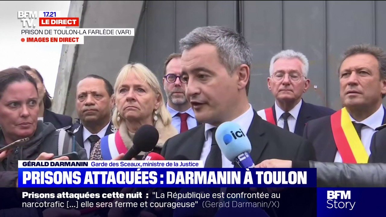 Attaques coordonnées contre des prisons: Gérald Darmanin dénonce "des faits extrêmement graves"