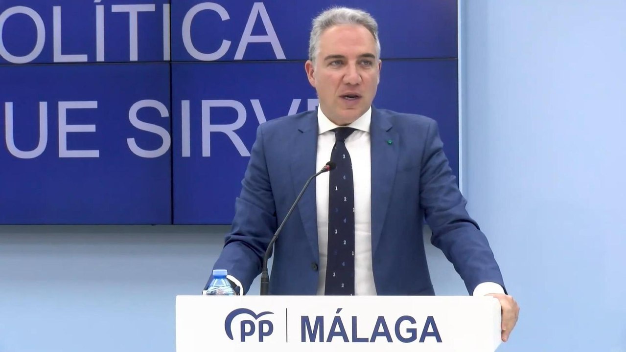 Intervención de Elías Bendodo en Málaga.