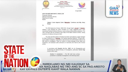 Atty. Lambino, inireklamo ng NBI kaugnay sa pagbanggit na naglabas ng TRO ang SC sa pag-aresto kay Ex-Pres. Duterte kahit wala naman | SONA