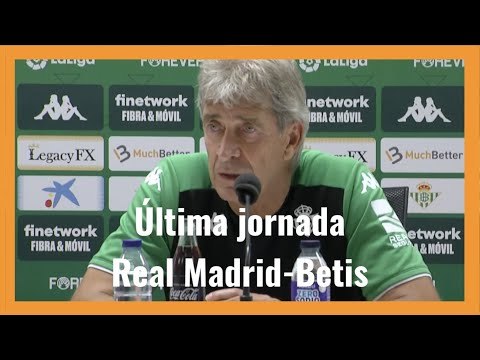 Rueda de prensa de Pellegrini previa al Real Madrid - Real Betis (Jornada 38)