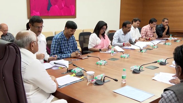 MEETING ON 'SWASTHA GUJARAT MEDSVITA MUKT GUJARAT' BY CHIEF MINISTER IN GANDHINAGAR