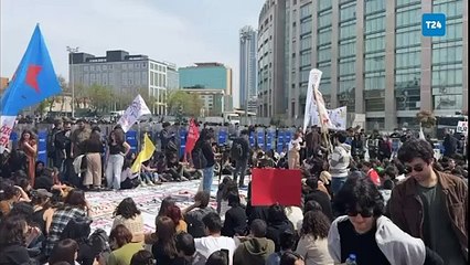 Çağlayan Adliyesi’nin önünde toplanan öğrencileri: İsyan, devrim özgürlük