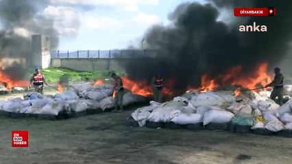 Diyarbakır'da son iki yılda ele geçirilen 20 ton uyuşturucu imha edildi