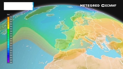 Durante el Jueves Santo, se retira la vaguada y entra una cuña anticiclónica.