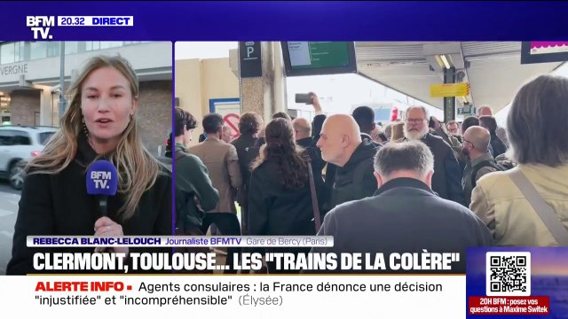 LE REPORTAGE DU 20H - SNCF: des trains de la colère pour réclamer des investissements sur les lignes Paris-Orléans-Limoges-Toulouse (POLT) et Paris-Clermont-Ferrand