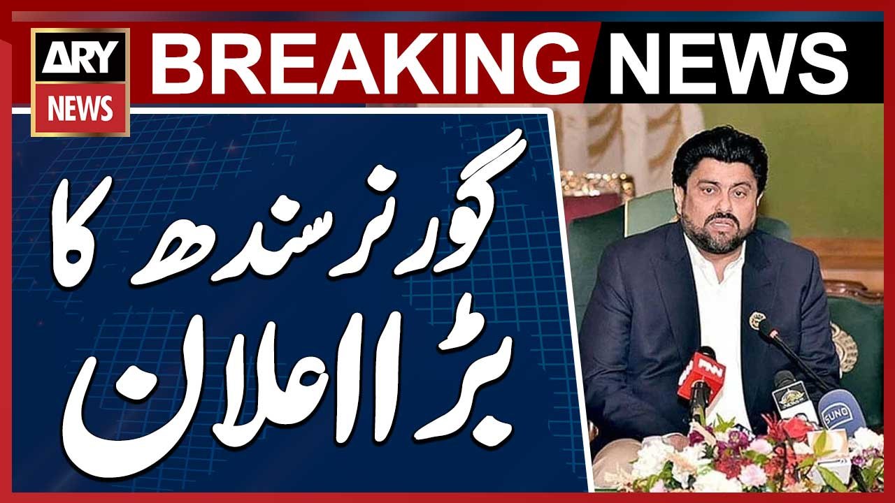 Governor Sindh Kamran Tessori Makes Announcement for Pakistanis Attending Overseas Convention