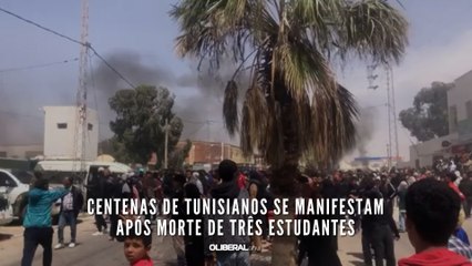Centenas de tunisianos se manifestam após morte de três estudantes