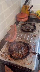 Clay Pot Explodes Instantly When Set On Heated Stove