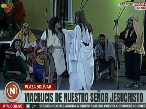 Caracas | Reflejos Bolivarianos realiza escenificación sobre el Viacrucis de Nuestro Señor Jesucristo