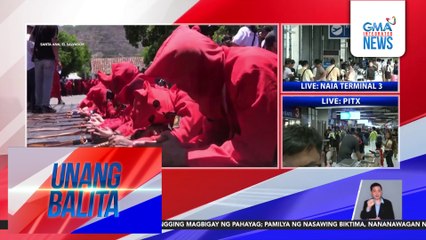 Paglatigo ng mga naka-demon costume sa mga tao sa kalsada, tradisyon tuwing Semana Santa | Unang Balita