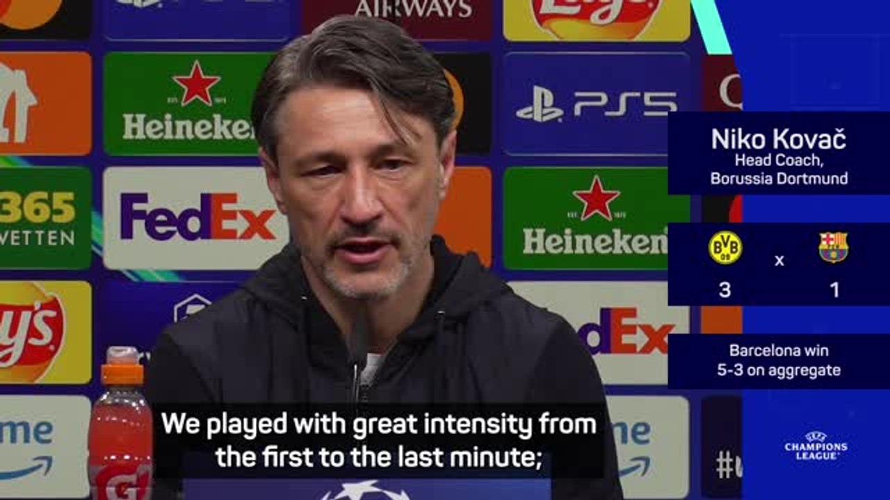 Kovac proud of Dortmund display despite UCL exit to Barcelona