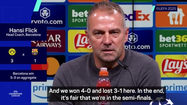 'That's what it's all about' - Flick delighted with Barca reaching UCL semi-finals
