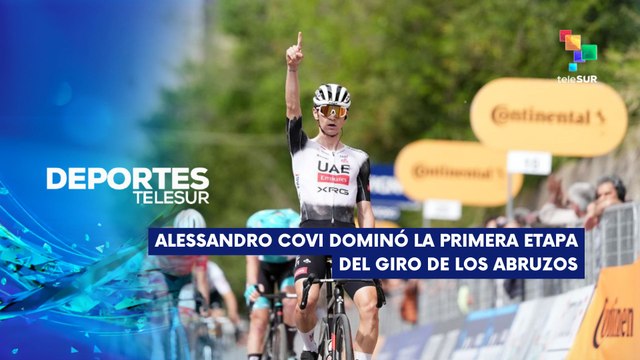 Alessandro Covi ganó 1ª etapa del Giro de los Abruzos DEPORTES TELESUR 15-04-2025