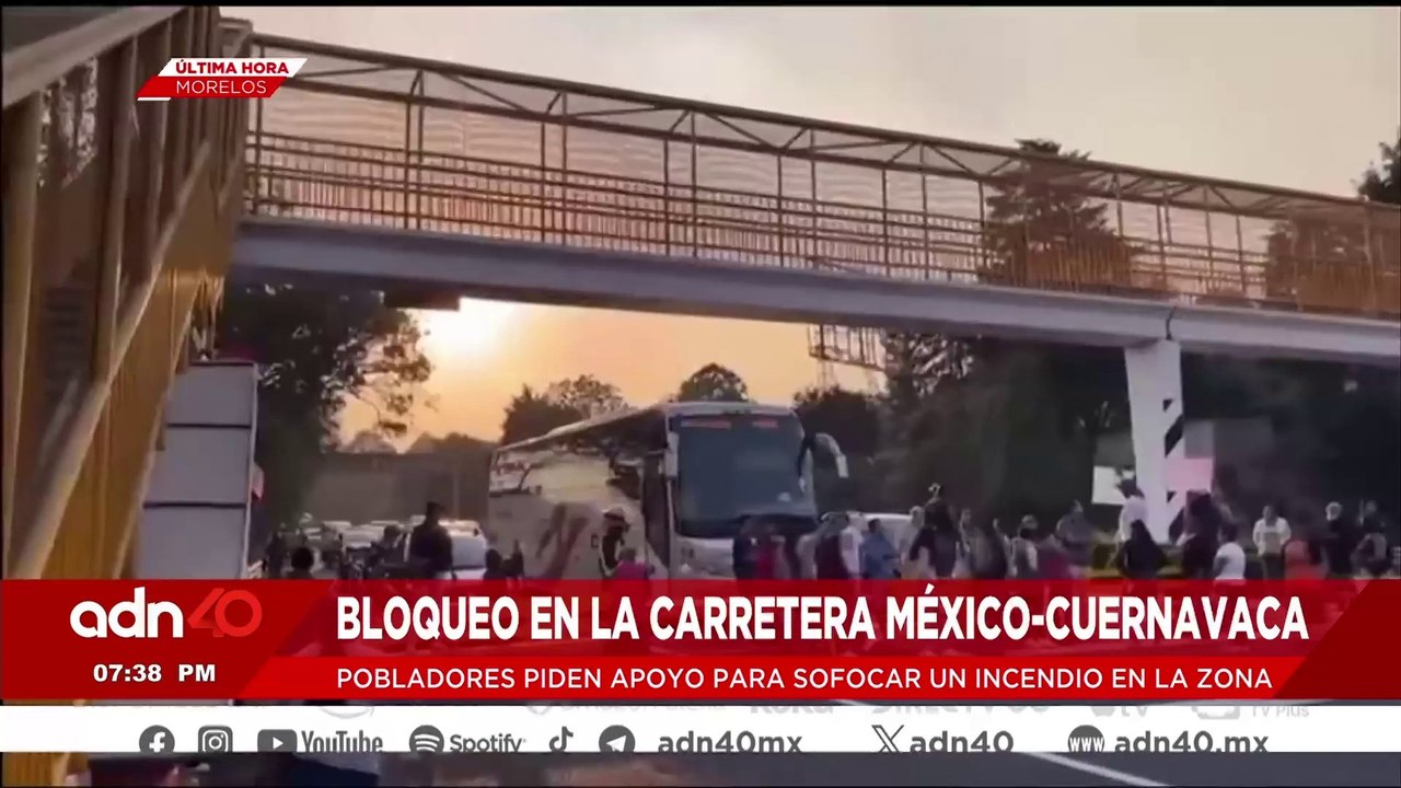 🚨¡Última Hora! Reportan bloqueo en ambos sentidos de la carretera México-Cuernavaca