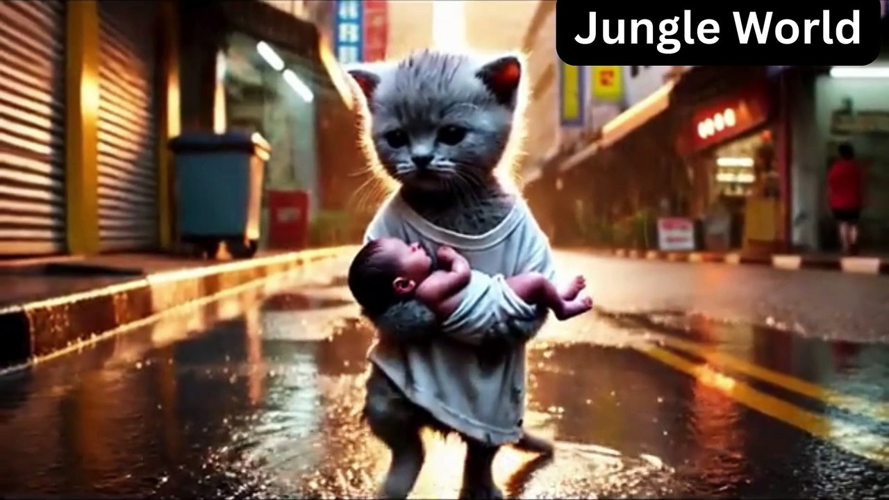 Stray Hope – The Story of a Poor Cat's Journey (Short, emotional, and cinematic)  #PoorCat #StrayHope #AnimalStruggles #HeartTouchingStory #CatRescue #SadToHappy #EmotionalJourney #JungleWorld