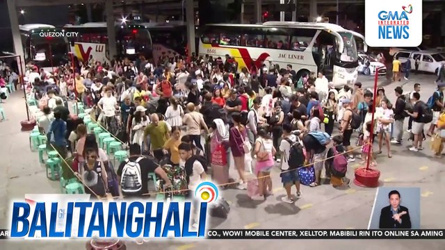 Mga pasahero, dagsa sa mga bus terminal ngayong Miyerkules Santo; ilang biyahe, fully booked na | Balitanghali